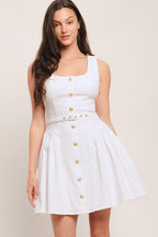 ALYSSA WOVEN MINI DRESS Flying Tomato