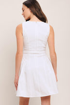 ALYSSA WOVEN MINI DRESS Flying Tomato