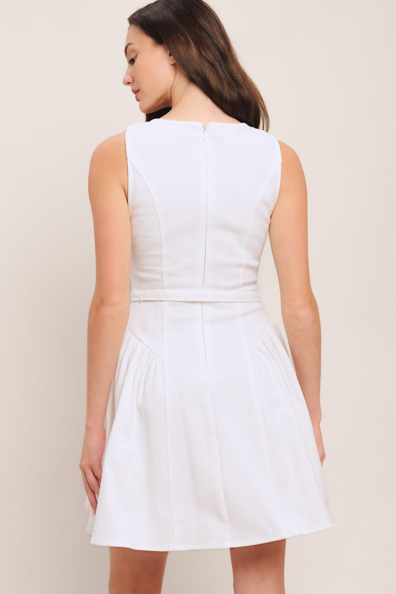 ALYSSA WOVEN MINI DRESS Flying Tomato