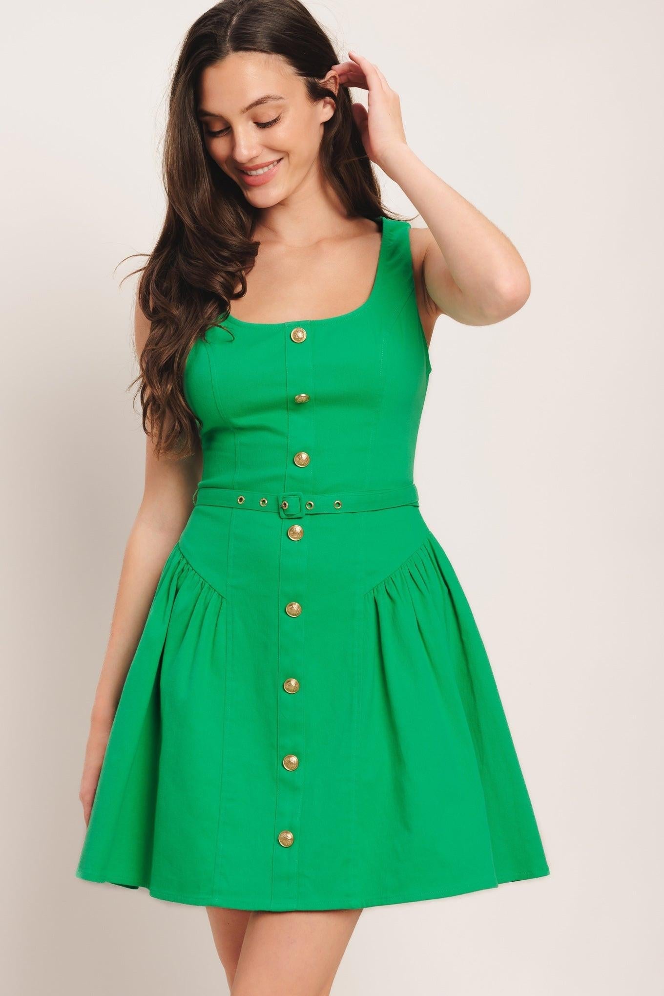 ALYSSA WOVEN MINI DRESS Flying Tomato