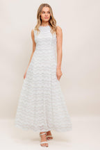 HEARTFELT CREAM WOVEN LACE ANKLE DRESS Flying Tomato