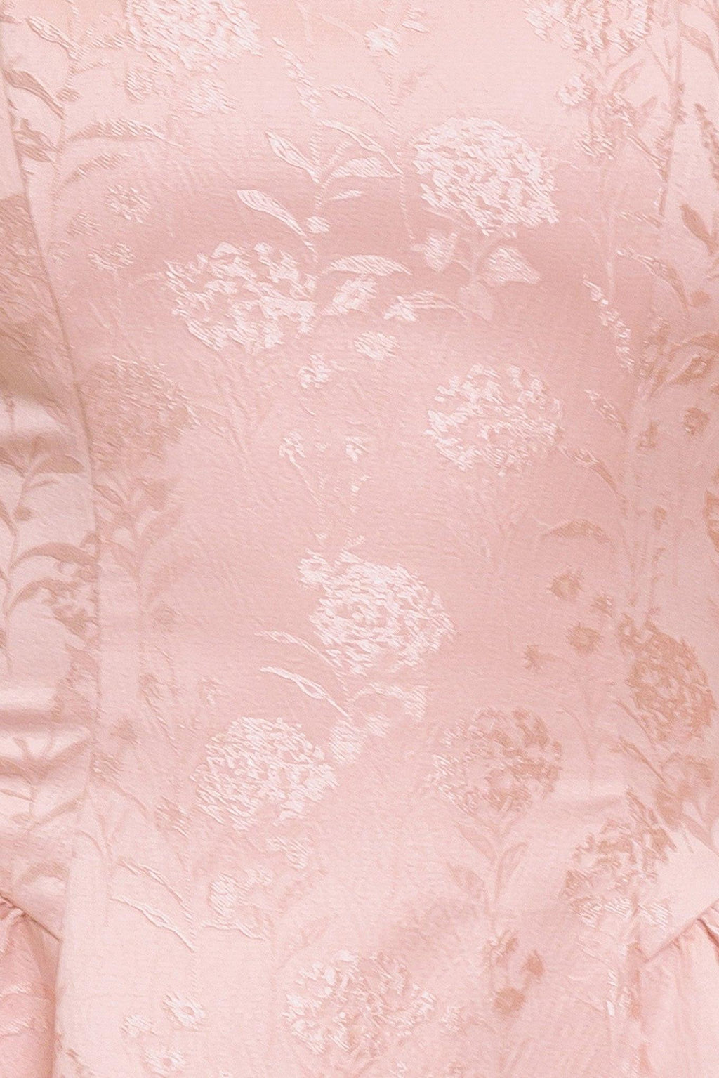 SWEET BLOOM WOVEN JACQUARD SATIN MINI DRESS Flying Tomato