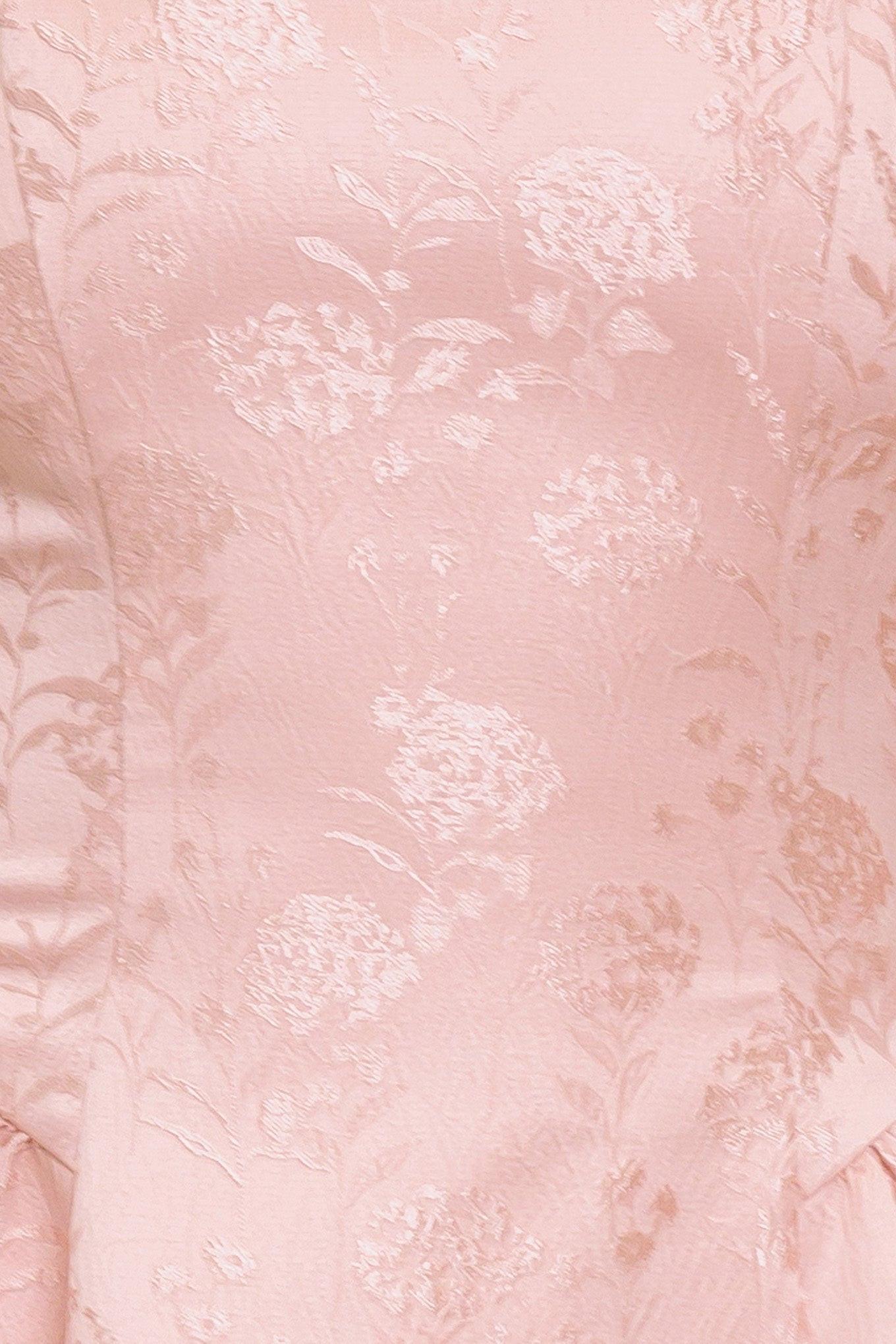 SWEET BLOOM WOVEN JACQUARD SATIN MINI DRESS Flying Tomato