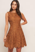 AUTUMN BLOOM WOVEN LACE MINI DRESS Flying Tomato