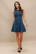 MOD DENIM DARLING MINI DRESS Flying Tomato