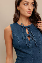 MOD DENIM DARLING MINI DRESS Flying Tomato