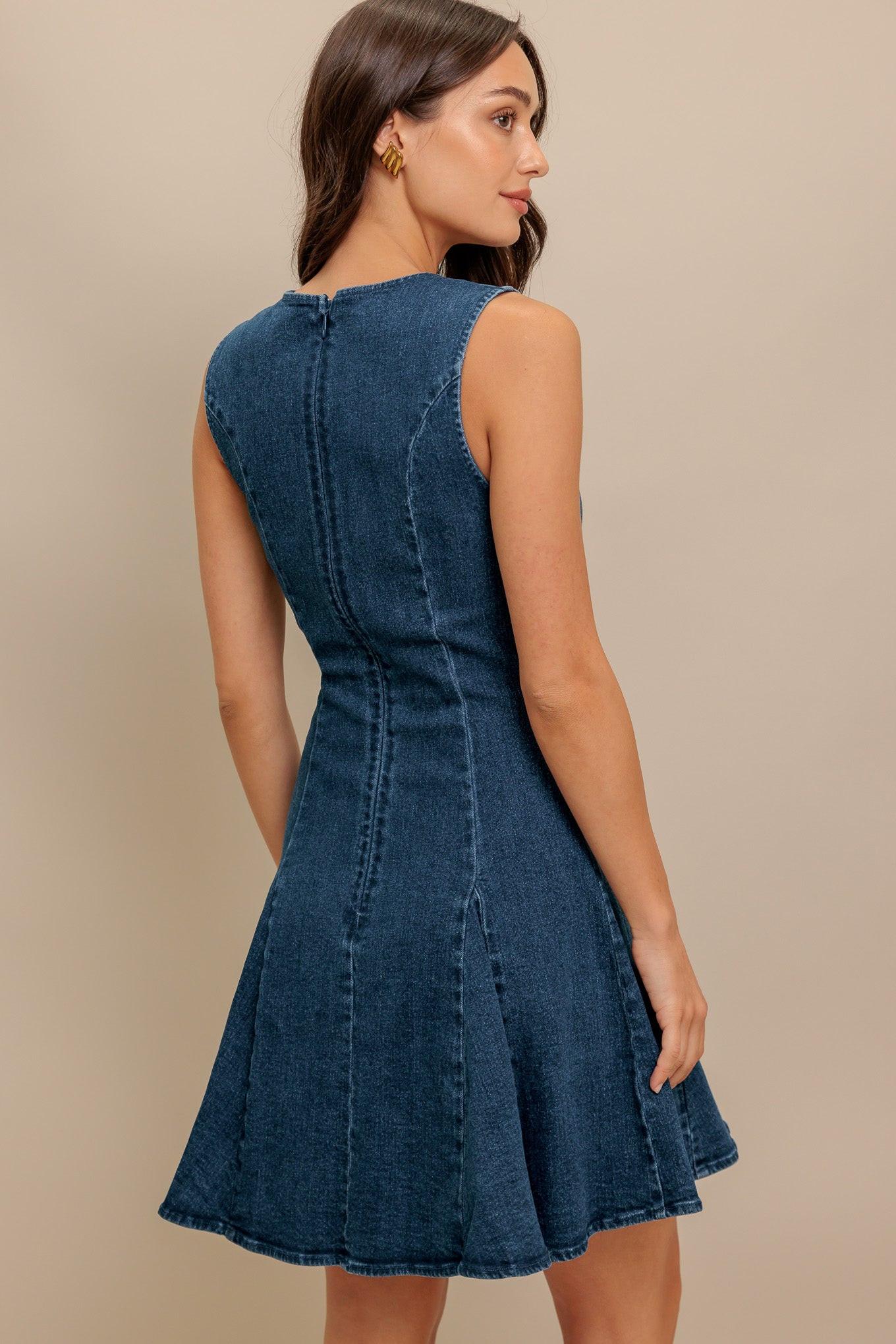 MOD DENIM DARLING MINI DRESS Flying Tomato