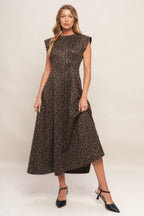 URBAN JUNGLE GLAM SUEDED KNIT MIDI DRESS Flying Tomato