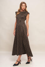 URBAN JUNGLE GLAM SUEDED KNIT MIDI DRESS Flying Tomato