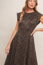 URBAN JUNGLE GLAM SUEDED KNIT MIDI DRESS Flying Tomato
