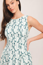 BLOOM COLUMN WOVEN MIDI DRESS Flying Tomato