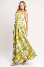 SAPPHIRE FANTASY LIME WOVEN MAXI DRESS Flying Tomato