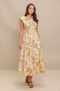 BUTTERCUP KISS WOVEN MIDI DRESS Flying Tomato