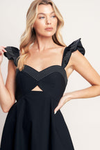BEAUTIFULLY UNEXPECTED WOVEN MIDI DRESS Flying Tomato