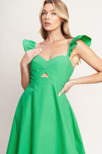 BEAUTIFULLY UNEXPECTED WOVEN MIDI DRESS Flying Tomato