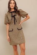 MADEMOISELLE MODE WOVEN WEED MINI DRESS Flying Tomato