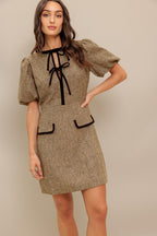 MADEMOISELLE MODE WOVEN WEED MINI DRESS Flying Tomato
