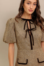 MADEMOISELLE MODE WOVEN WEED MINI DRESS Flying Tomato