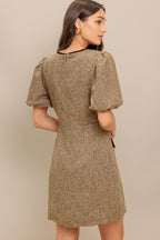 MADEMOISELLE MODE WOVEN WEED MINI DRESS Flying Tomato
