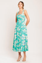 AQUA DAYDREAM WOVEN MIDI DRESS Flying Tomato