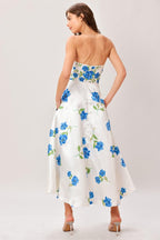 GARDEN MUSE WOVEN MIDI DRESS Flying Tomato
