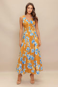 SKYBLOSSOM RUSH WOVEN MIDI DRESS Flying Tomato