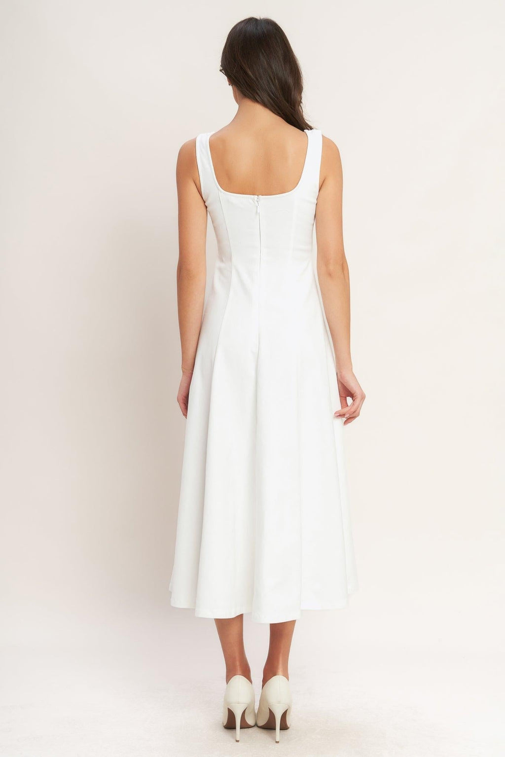 BALANCED PROPORTION WOVEN MIDI DRESS Flying Tomato