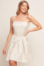 ROMANTIC GARDEN WOVEN MINI DRESS Flying Tomato