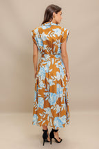 ISLAND FLARE WOVEN MIDI DRESS Flying Tomato