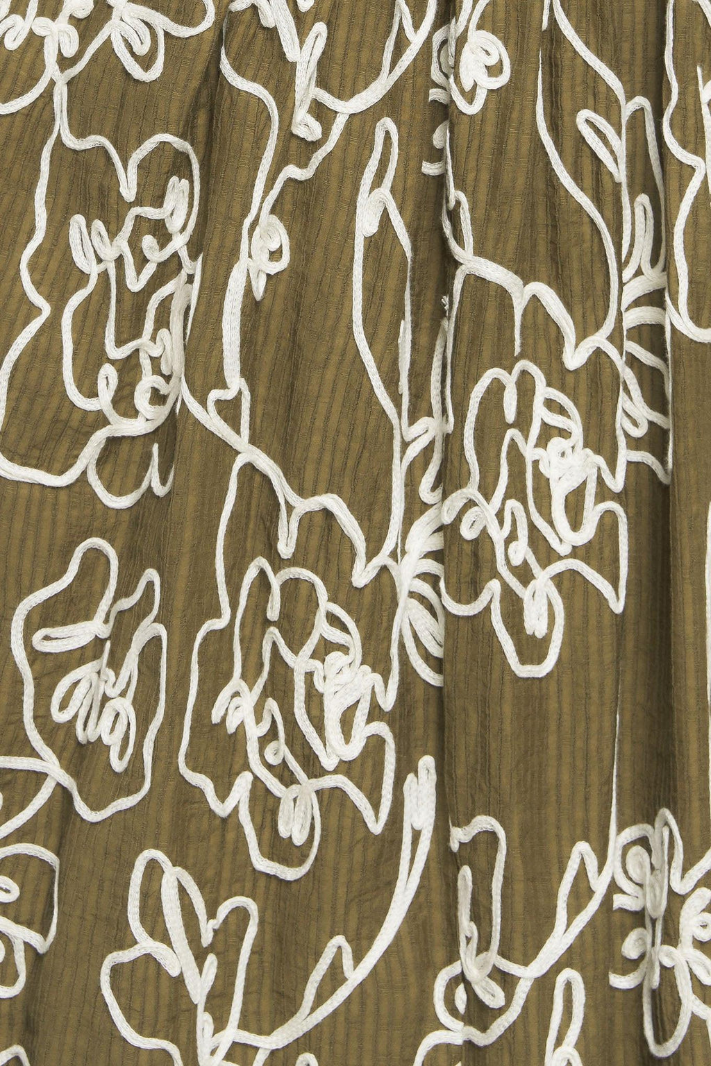 BOTANICAL OUTLINE WOVEN MINI DRESS Flying Tomato