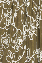 BOTANICAL OUTLINE WOVEN MINI DRESS Flying Tomato