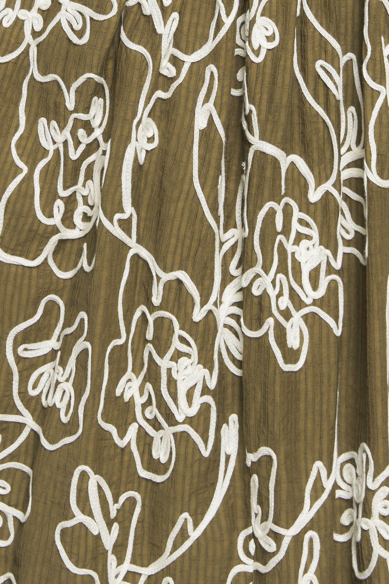 BOTANICAL OUTLINE WOVEN MINI DRESS Flying Tomato