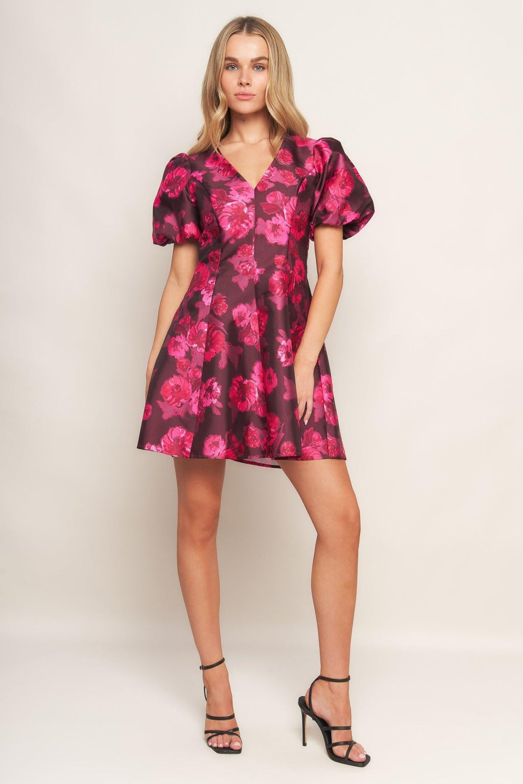 BLOOM RHAPSODY WOVEN MINI DRESS Flying Tomato