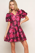 BLOOM RHAPSODY WOVEN MINI DRESS Flying Tomato