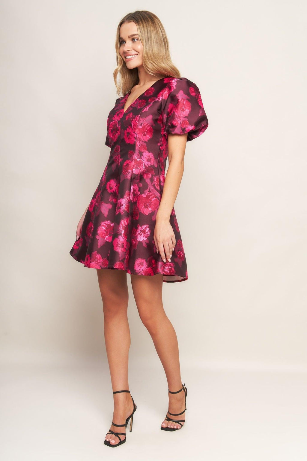 BLOOM RHAPSODY WOVEN MINI DRESS Flying Tomato