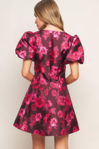 BLOOM RHAPSODY WOVEN MINI DRESS Flying Tomato