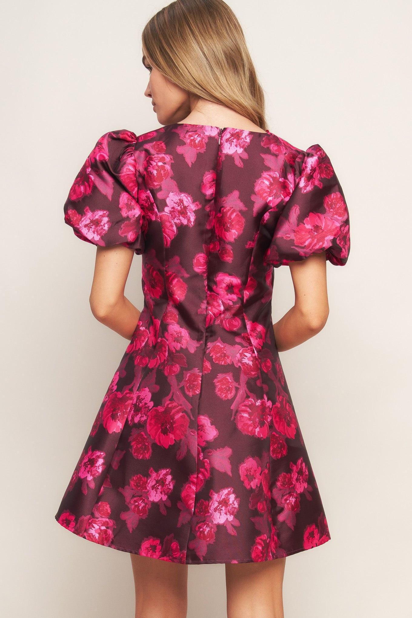 BLOOM RHAPSODY WOVEN MINI DRESS Flying Tomato