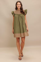 FOREST WHISPER WOVEN MINI DRESS Flying Tomato