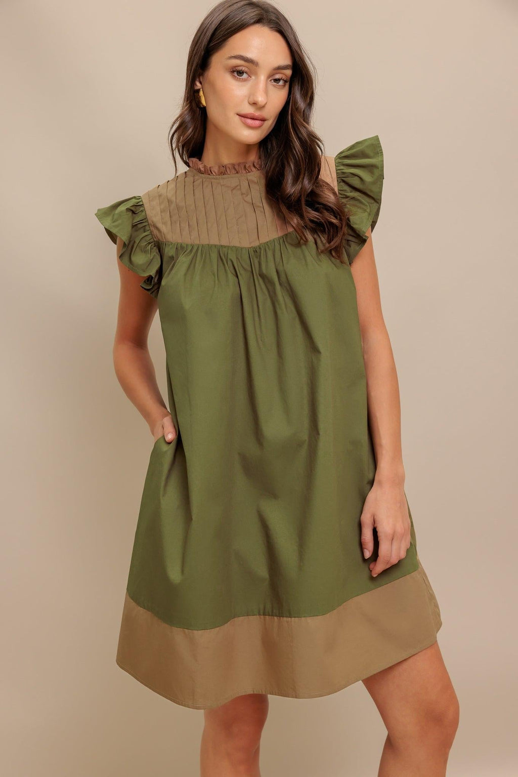 FOREST WHISPER WOVEN MINI DRESS Flying Tomato