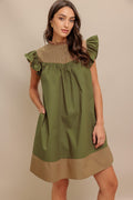 FOREST WHISPER WOVEN MINI DRESS Flying Tomato