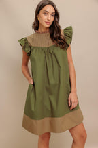FOREST WHISPER WOVEN MINI DRESS Flying Tomato