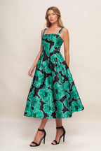 ROYAL BAROQUE WOVEN MIDI DRESS Flying Tomato