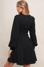 BLACK SWAN HEAVY KNIT MINI DRESS Flying Tomato