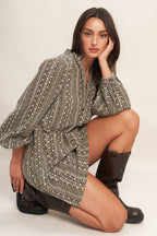 DESERT DUST WOVEN MINI DRESS Flying Tomato
