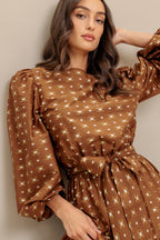 CINNAMON WALTZ WOVEN MIDI DRESS Flying Tomato