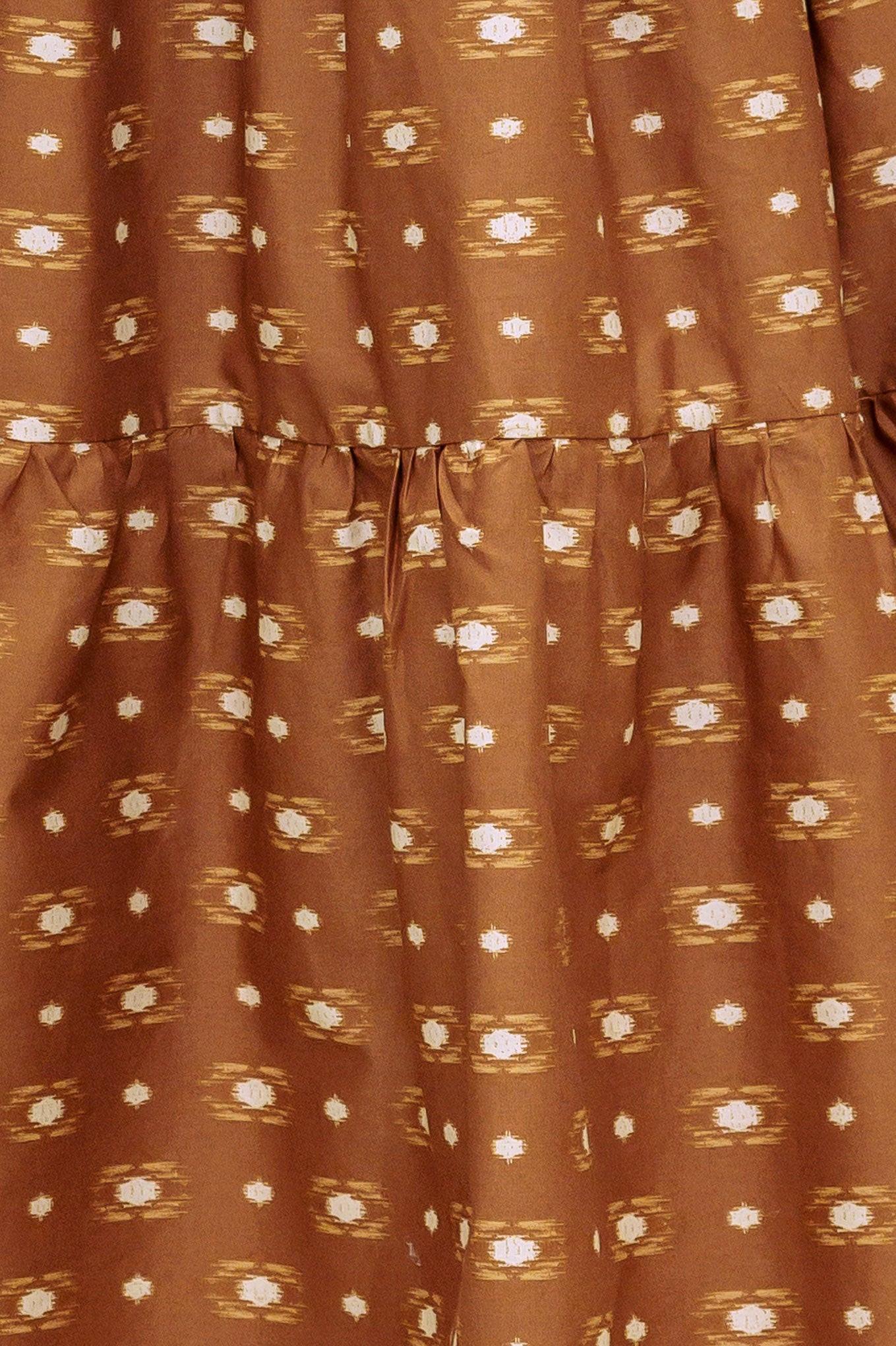CINNAMON WALTZ WOVEN MIDI DRESS Flying Tomato