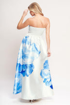 LUXE PEONY WOVEN MAXI DRESS Flying Tomato