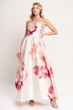 LUXE PEONY WOVEN MAXI DRESS Flying Tomato