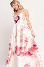 LUXE PEONY WOVEN MAXI DRESS Flying Tomato