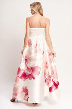 LUXE PEONY WOVEN MAXI DRESS Flying Tomato